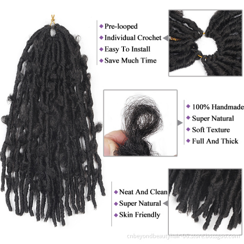 Butterfly Locs Crochet Hair 12 inch Short Distressed Faux Locs Pre looped Natural Messy Nu Butterfly Bob Locs Pre-twisted Braids